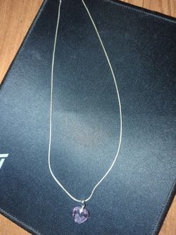 Silver Chain Pink Pendant