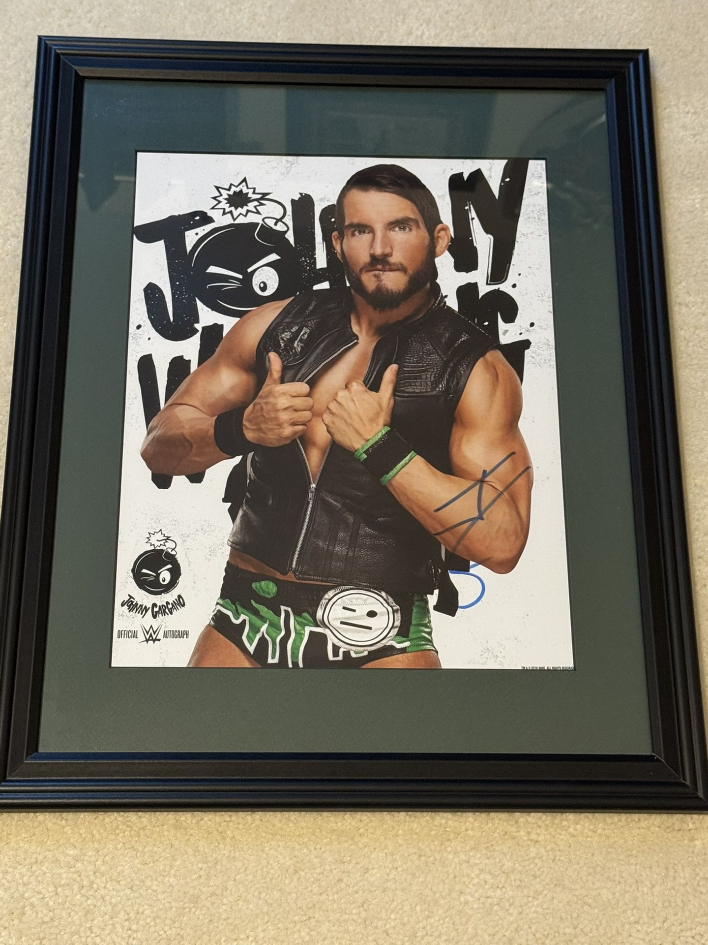 WWE Johnny Gargano Signed Framed Photo