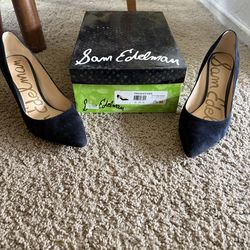 Black suede high heels Sam Edelman