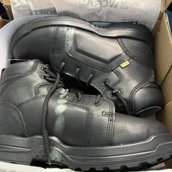 Rockport Works More Energy Black 6” Lace Toe Work Boot RK6465
