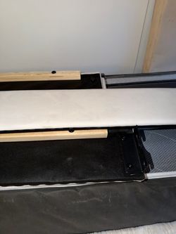 King size bed and white frame
