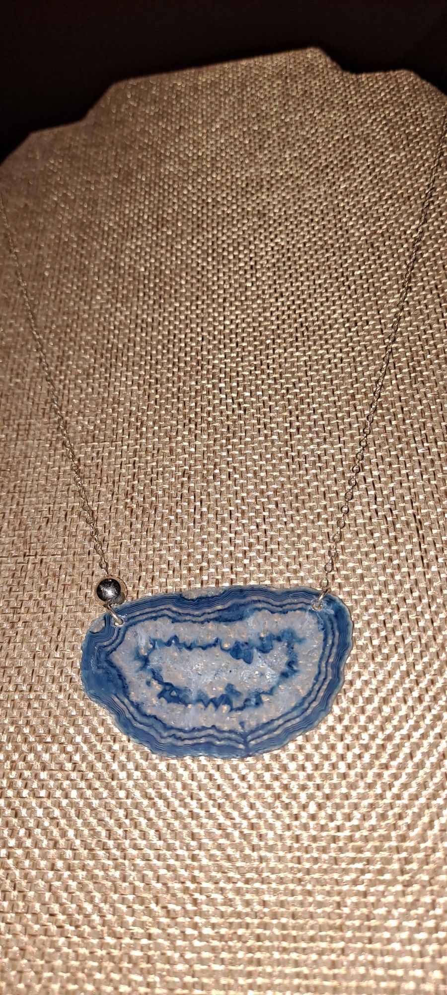 Agate & Sterling Silver Necklace