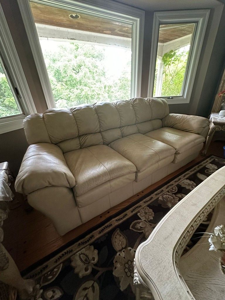 White Leather Couch