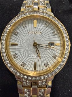 Citizen Eco-Drive Crystal Two-Tone Watch