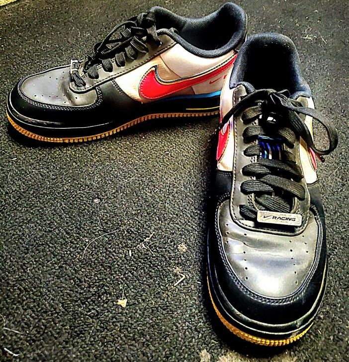 NIKE AIR FORCE 1'S 07 LOW QS RACING MOTORSPORTS "NASCAR AIRFORCE'S) Size 6.5