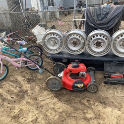 TODO POR $150 NO MENOS ES CAJA RINES MAQUINA GATO Y BICICLETAS