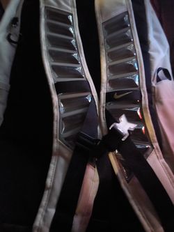 Nike varsity elite backpack white/black/gold - used