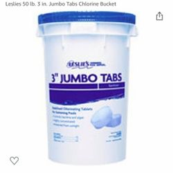 Leslies 50 lb. 3 in. Jumbo Tabs Chlorine Bucket