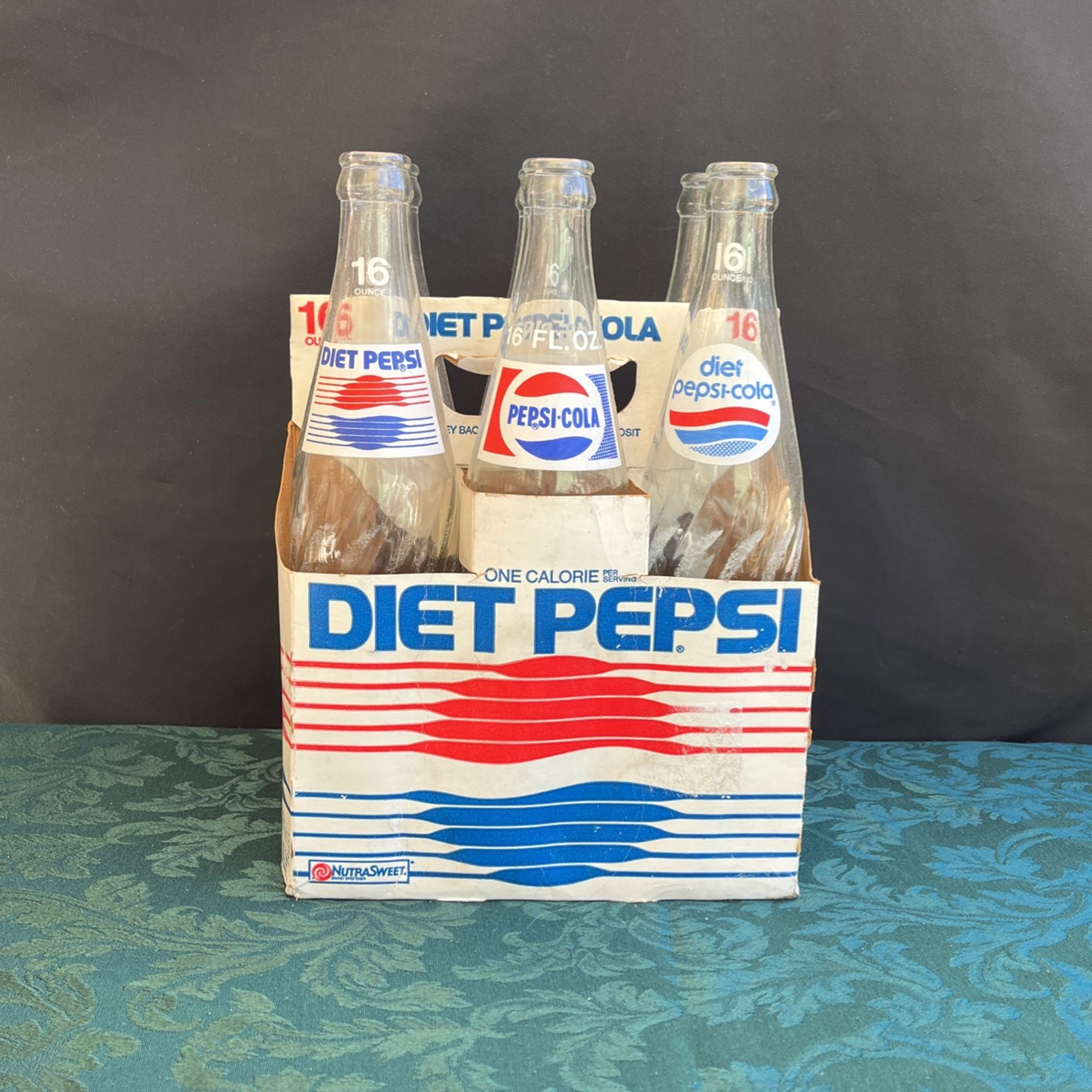Vintage Swirl 16oz Pepsi Bottles