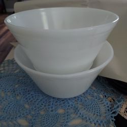 Vtg. Heat Proof Federal Glass Mixing Bowls