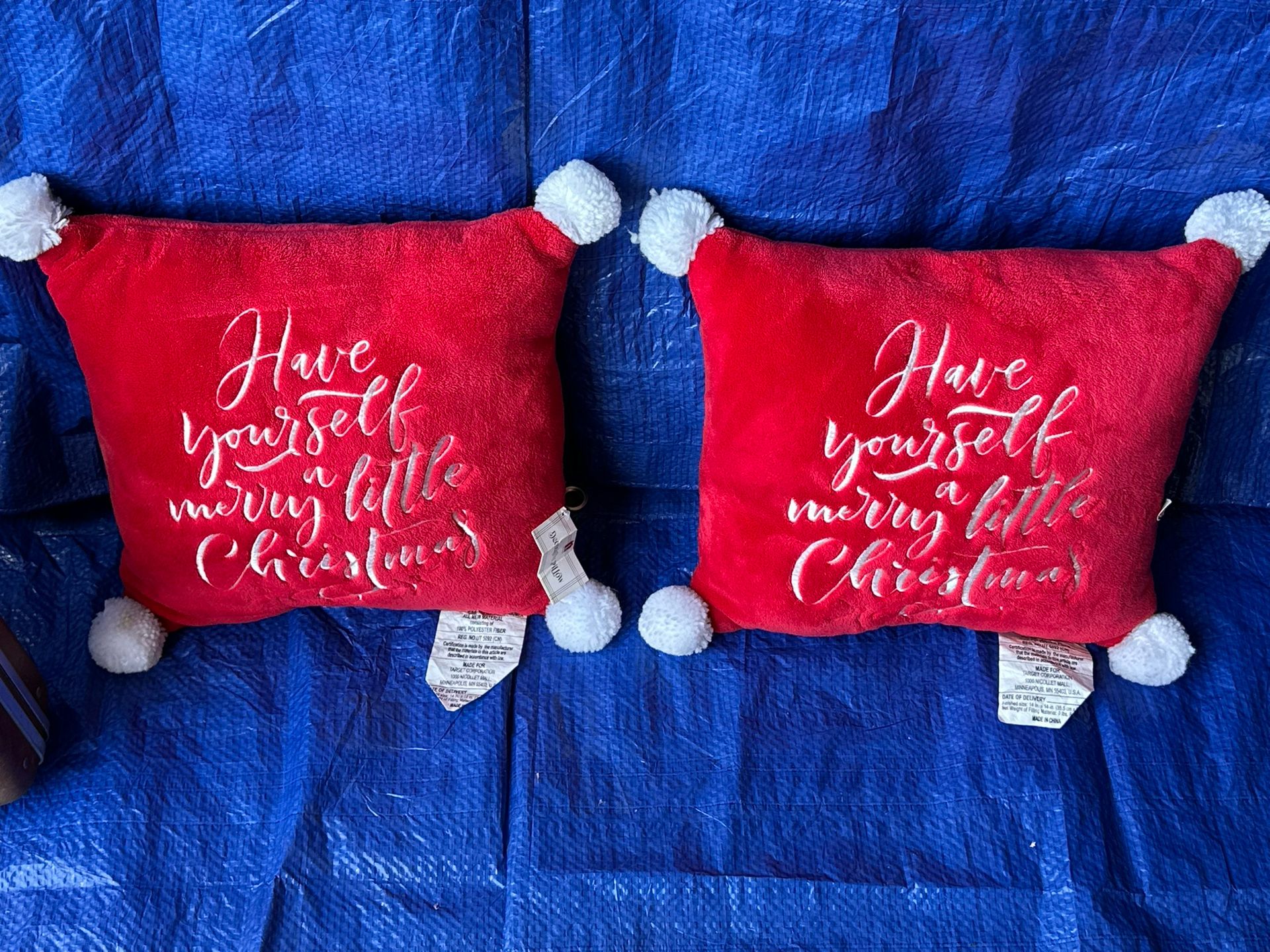 2 Pc Set Christmas Pillows