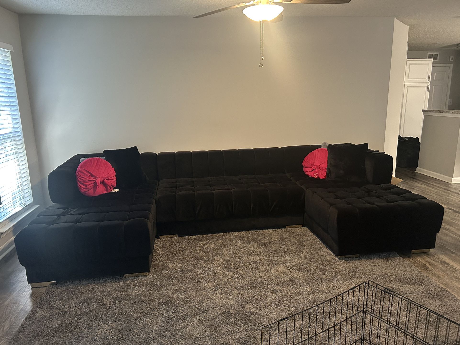 black sectional