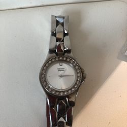 Citizens Womens Elegant Watch And Sterling Silver Bracelet 