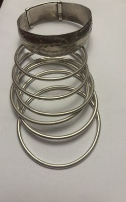 Silver Bangle Set
