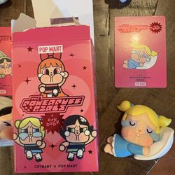 Pop MART Powerpuff Girls x Crybaby Bedtime Bubbles Collectible Figure Brand New