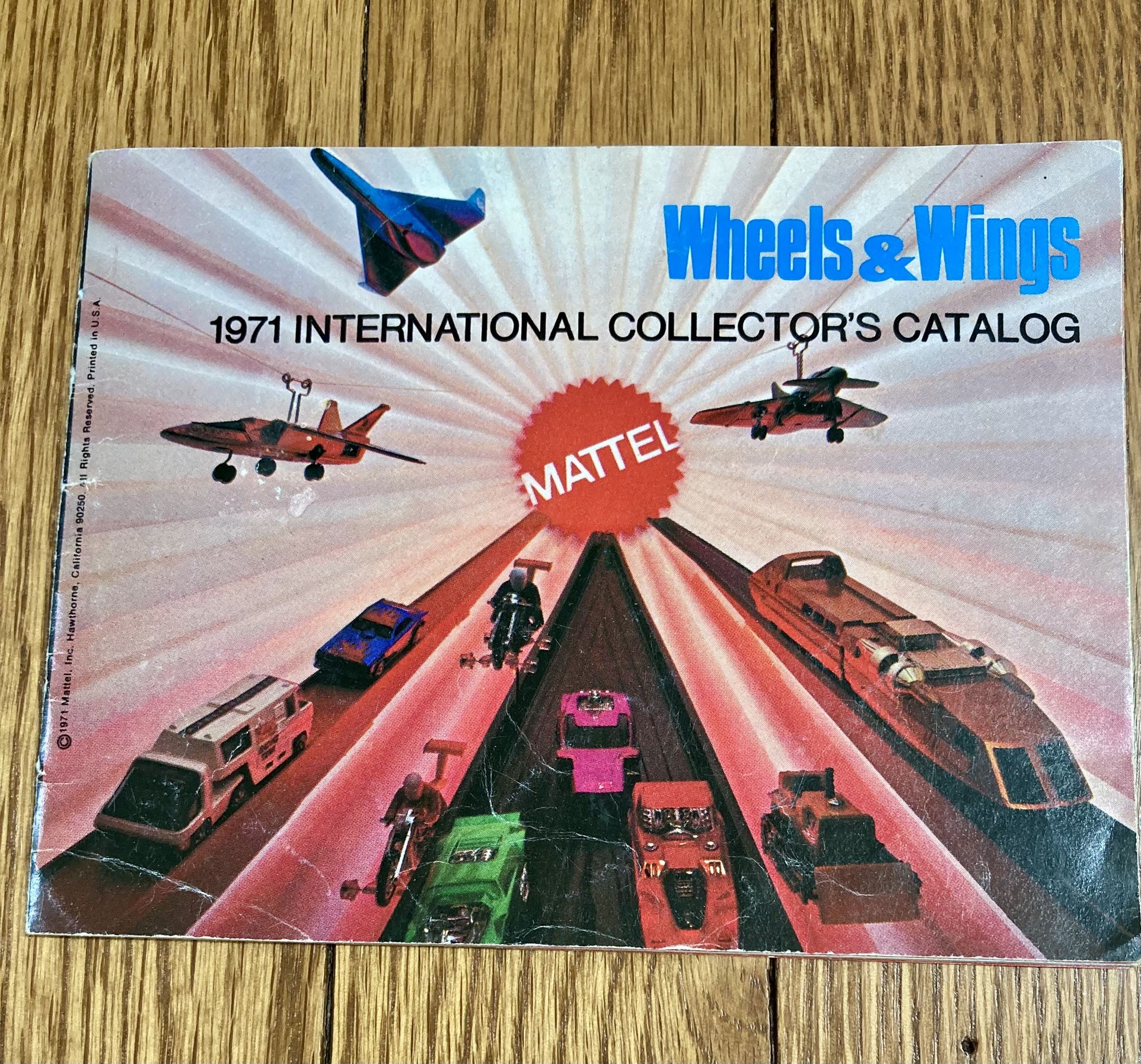 Vintage Mattel 1971 Wheels & Wings International Collector’s Catalog.