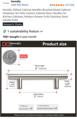 Cabinet handles 5 inch with 3 inch hole
