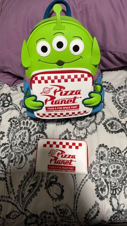 Loungefly Toy Story Pizza Planet Alien Mini Backpack and Wallet Set