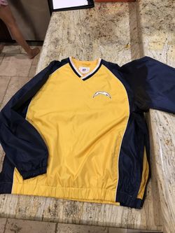 Vintage LA Chargers Windbreaker Pullover. NFL Brand Clean Side Zipper Size XXL