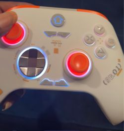 White and Orange RGB Gaming Controller for ALL XBOX PLATFORMS.