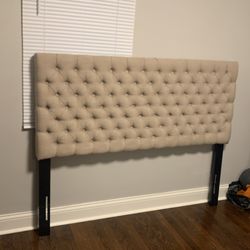 Queen Sized Cream Tufted Head Board ✨
