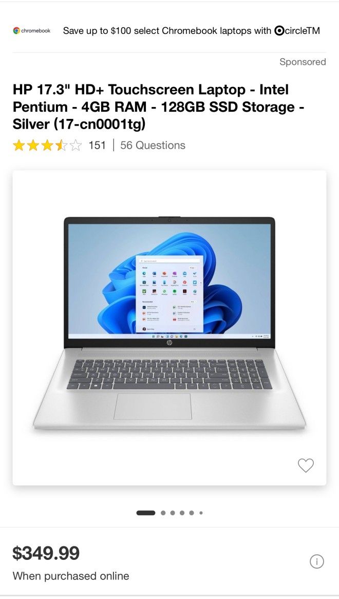 HP Touchscren 17.3 Laptop