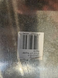 Galvanized 10" × 7" × 6" register/duct box: