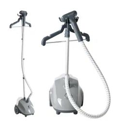 Standing Garment Steamer, Professional Clothes Steamer with Rolling Wheels Height Adjustable - Gray