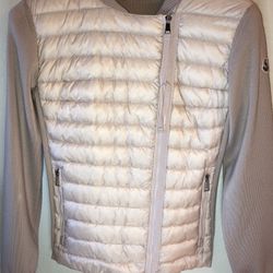 Moncler Women's Light Pink Pure Goose Down Cardigan Jacket