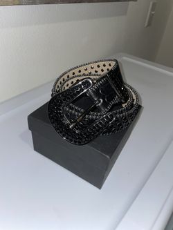 All Black Rhinestone Belt