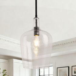 Clear Glass Pendant Light — Modern Kitchen Island Lighting