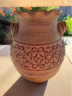 Vintage Heavy Terracotta Vase . Read description 1st