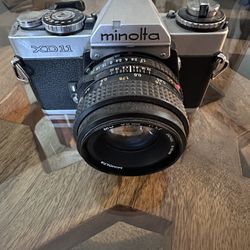 Minolta XD 11 Black & Silver Film Camera 