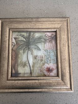 Palm Coast framed art 14x14