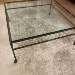 Glass And Metal Heavy Duty Coffee Table 36x15
