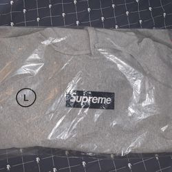 Supreme Box Logo Hooded Sweatshirt Heather Grey (FW25) Size:Large