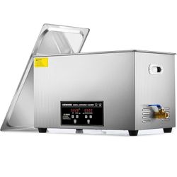 CREWORKS 30L Digital Ultrasonic Cleaning Machine with Heater and Timer,