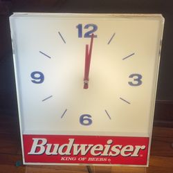 Vintage Budweiser 1992 electric sign clock