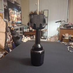Car Cup Holder Phone Mount W/Expandable Base & 360 Degree Phone Clamp, Easily Switch From Portrait & Landscape View 10.5" Tall