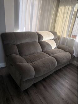 2 seat grey couch electric recliner for sale!!  $350