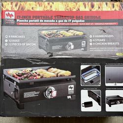 Range Master 17 Inch Portable Tabletop Gas Griddle - New In box 