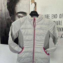 Michael Kors Girls Kids Puffer Jacket Colors Grey/Pink Size 14