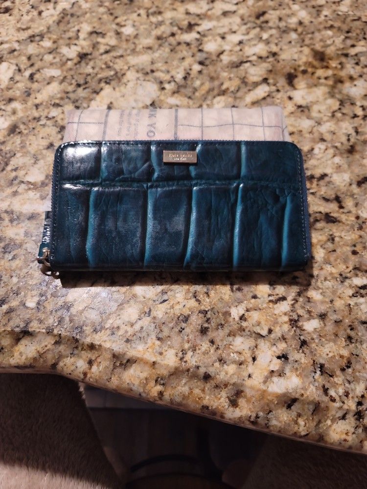 Kate Spade Wallet York Blue Green