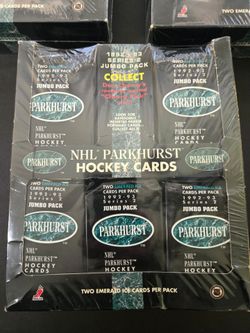 1992-93 parkhurst hockey series 2 trading card box jumbo packs 24 count