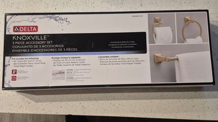 Brand new Delta 3 piece bathroom accessory set