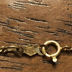 14 kt Solid gold chain link 18 inches