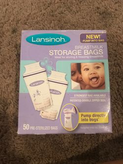 Breastmilk storage bags