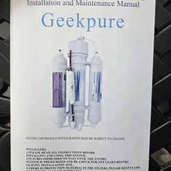 Geekpure 3 STAGE Portable Aquarium Reverse Osmosis RO Drinking Water Filter System-100 GPD