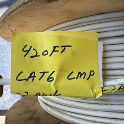 CAT6 CMP Plenum, 420ft, 23awg/4conductor, White