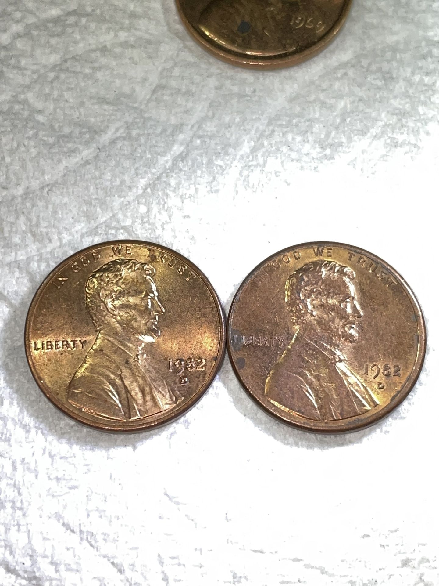 1982 D Penny Small Day Weight 2.5 Grain